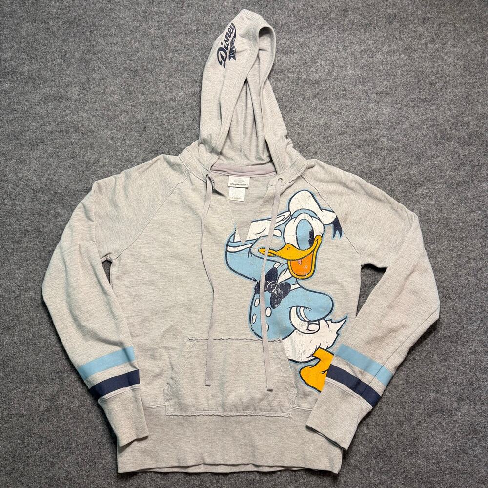 Disney Cruise Line Donald Duck Gray Hoodie Sweatshirt Women Size Large